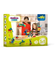 کتاب بسته اسباب بازی مکعب های جادویی 1*5 (افزایش مهارت های شناختی و حرکتی)،(کد 048)،(48قطعه،باجعبه)