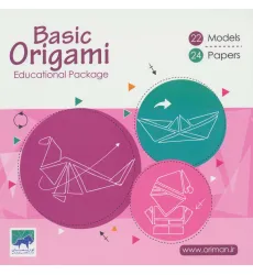 کتاب بسته آموزشی اوریگامی مقدماتی (سطح آسان)،(2زبانه،باجعبه)