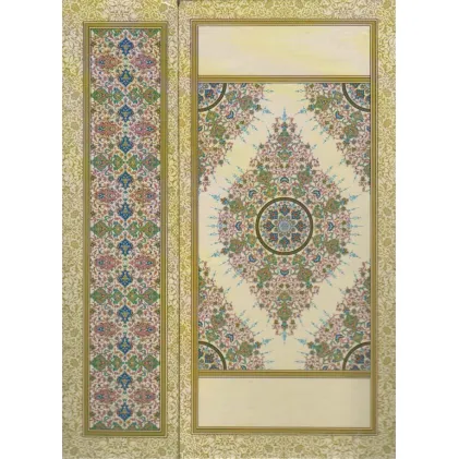 کتاب پایان نامه و تقدیرنامه (طرح تذهیب)،(گلاسه)