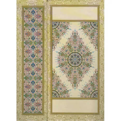 کتاب پایان نامه و تقدیرنامه (طرح تذهیب)،(گلاسه)