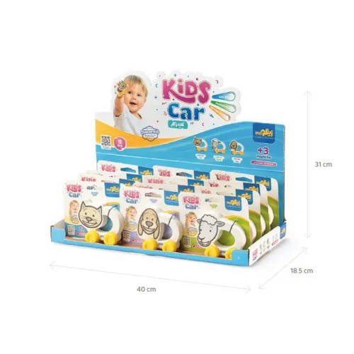 کتاب بسته اسباب بازی کیدزکار (KIDS CAR)،(همراه با استند)،(12قطعه،باجعبه)