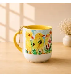 ماگ انحنادار طرح جوجه ها (باجعبه)