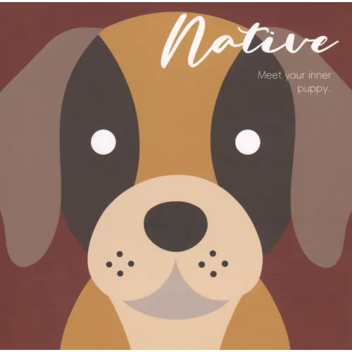 دفتر یادداشت خط دار NATIVE (طرح PUPPY)