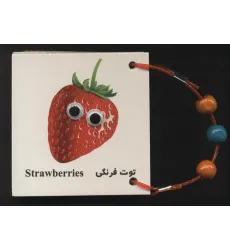 کتاب فلش کارت چشمی میوه ها (2زبانه،دستگیره دار)