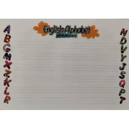 کتاب پوستر وایت بردی ENGLISH ALPHABET:حروف انگلیسی A3 (گلاسه)