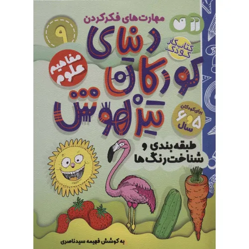 کتاب کار دنیای کودکان تیزهوش 9 (مهارت های فکر کردن:طبقه بندی و شناخت رنگ ها)