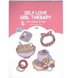 کتاب رنگ آمیزی (طرح SELF LOVE GIRL THERAPY،کد 1689)،(سیمی)