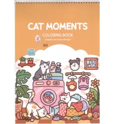 کتاب رنگ آمیزی CAT MOMENTS (کد 1709)،(سیمی)