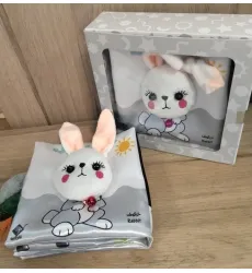 کتاب پارچه ای حیوانات مزرعه (2زبانه،باجعبه)