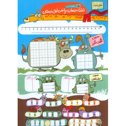 کتاب پوستر وایت بردی تخته حساب ریاضی اول دبستان/آموزش ساعت A4 (گلاسه)