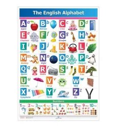 کتاب پوستر وایت بردی الفبای انگلیسی (70*50)،(گلاسه،باجعبه)